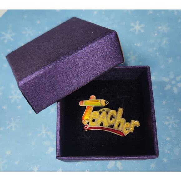 Teacher Pin Gift for Hat, Lapel, Apron, Lanyard, Jacket, Scarf, Backpack or Bag - Picture 4 of 4